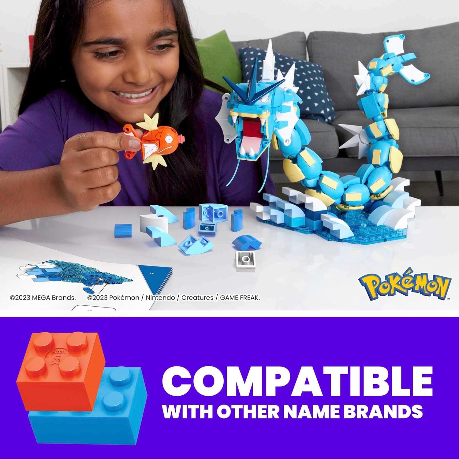 MEGA - Juego de juguetes de construcción de figuras de acción Pokém...