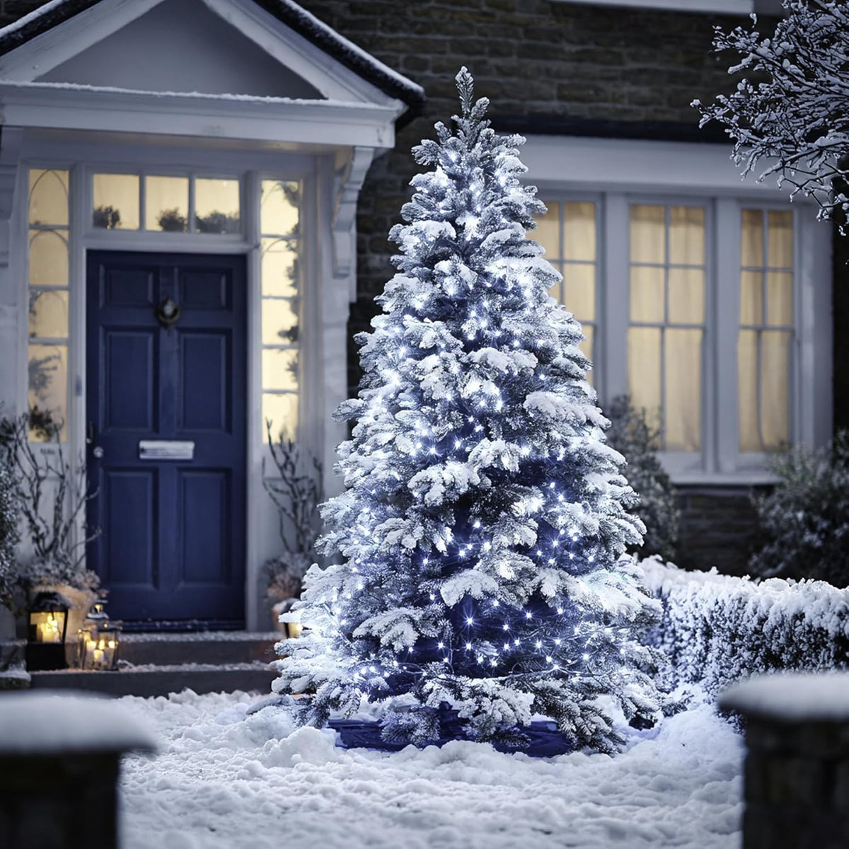 TW SHINE Luces de Navidad, 600 luces LED de 196 pies de Navidad enc...