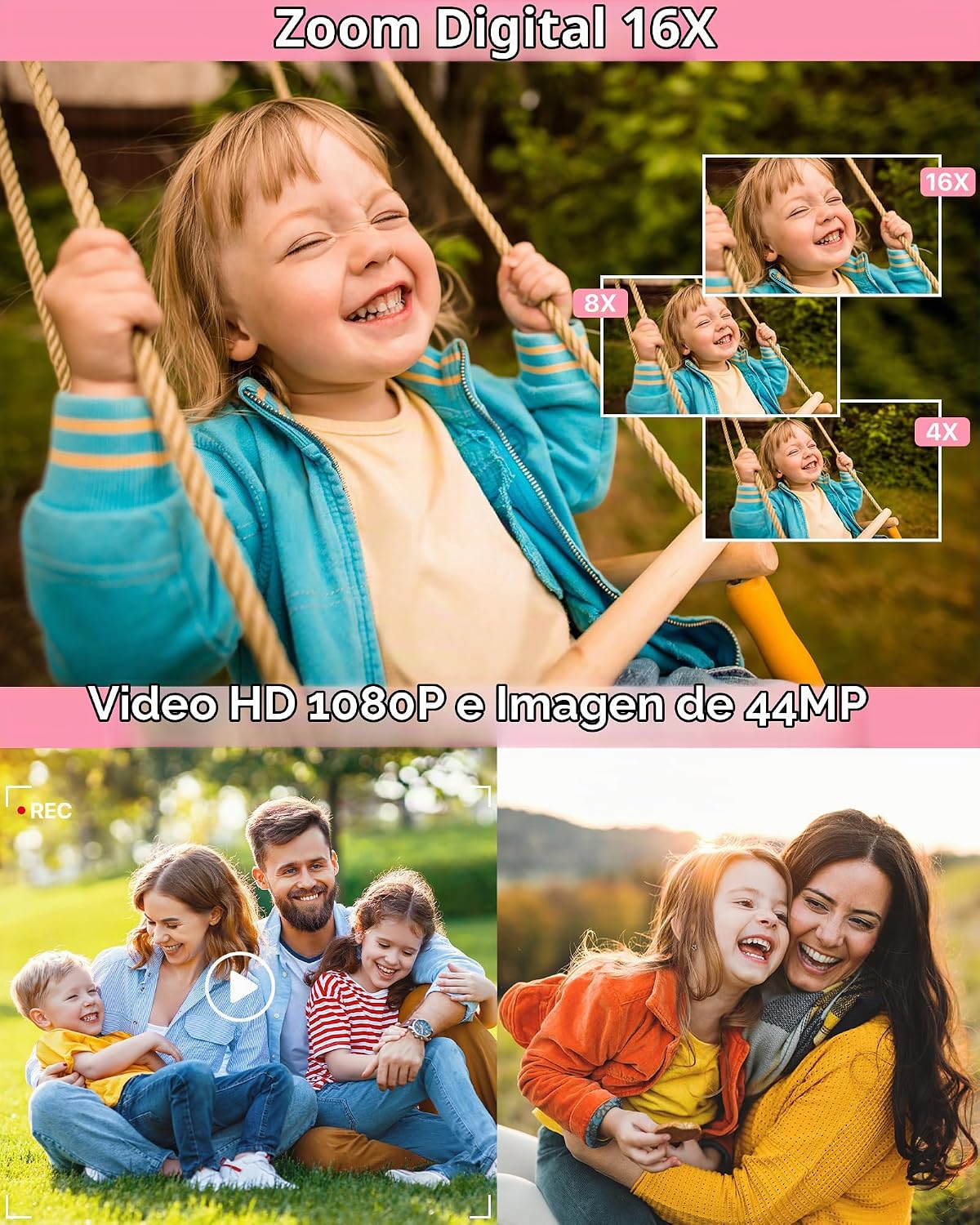 Cámara digital, última cámara digital FHD 1080P para adolescentes c...