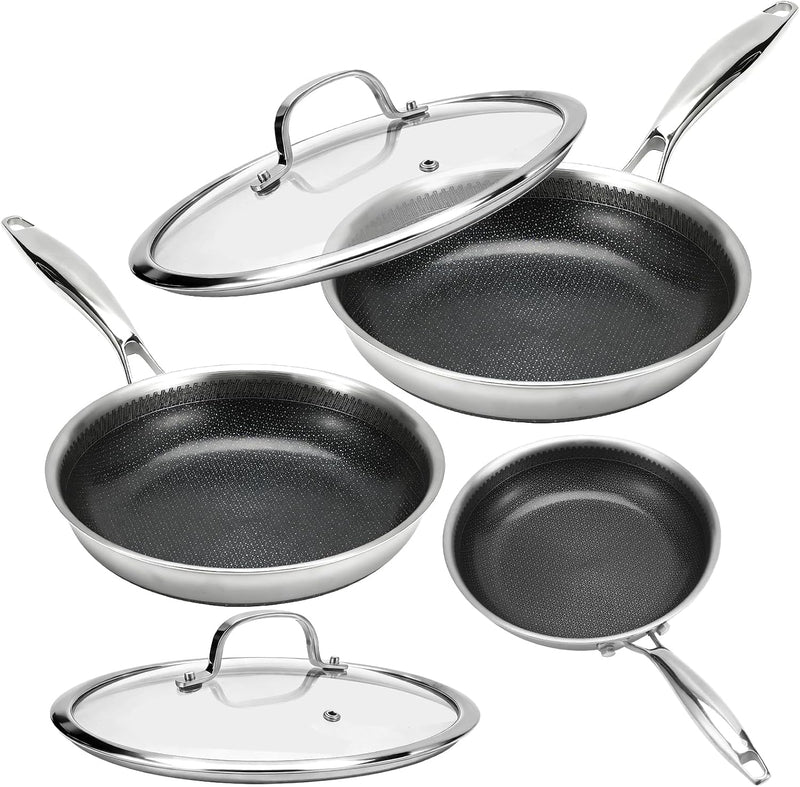 Legacy Culinaryware Sartén de acero inoxidable de tres capas, sarté...