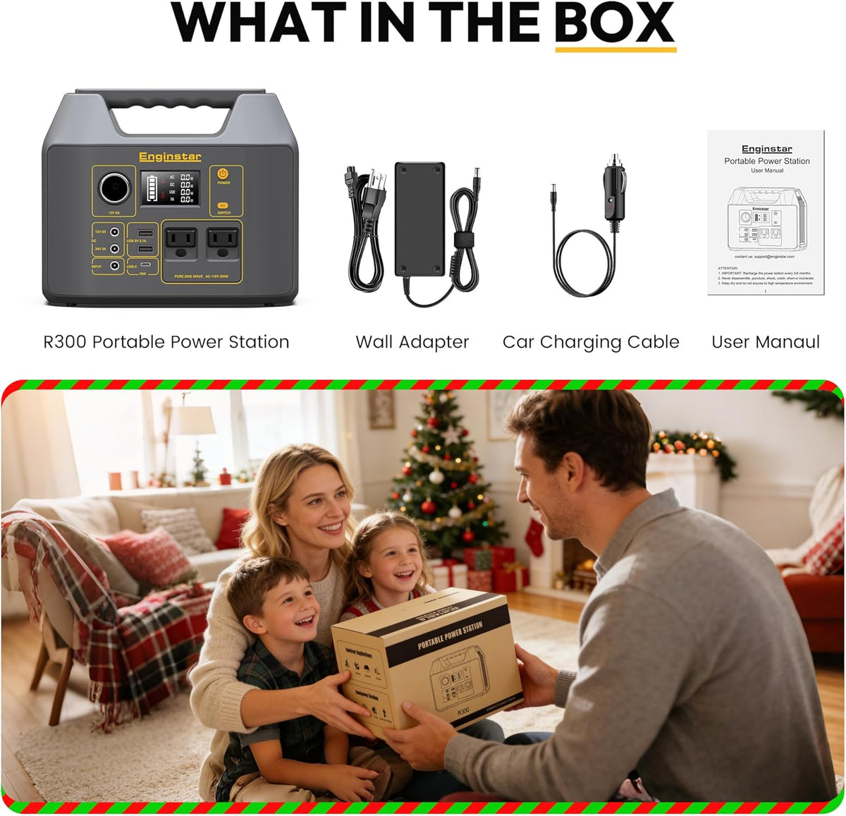 EnginStar generador solar portátil 296Wh, central eléctrica pura de...