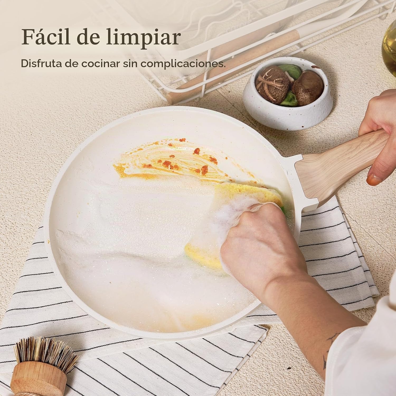 CAROTE Juego de 21 ollas y sartenes, juegos de utensilios de cocina...