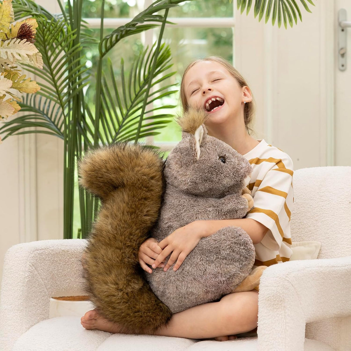 MaoGoLan Ardilla gigante de peluche, 17.7 pulgadas, realista, ardil...