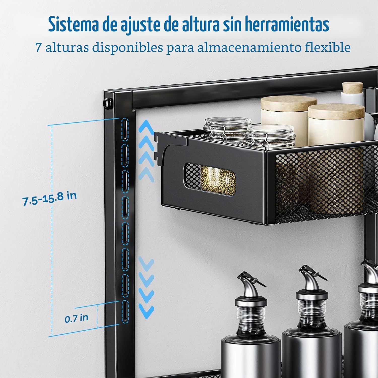 Organizador debajo del fregadero para baño y cocina, estante de alm...
