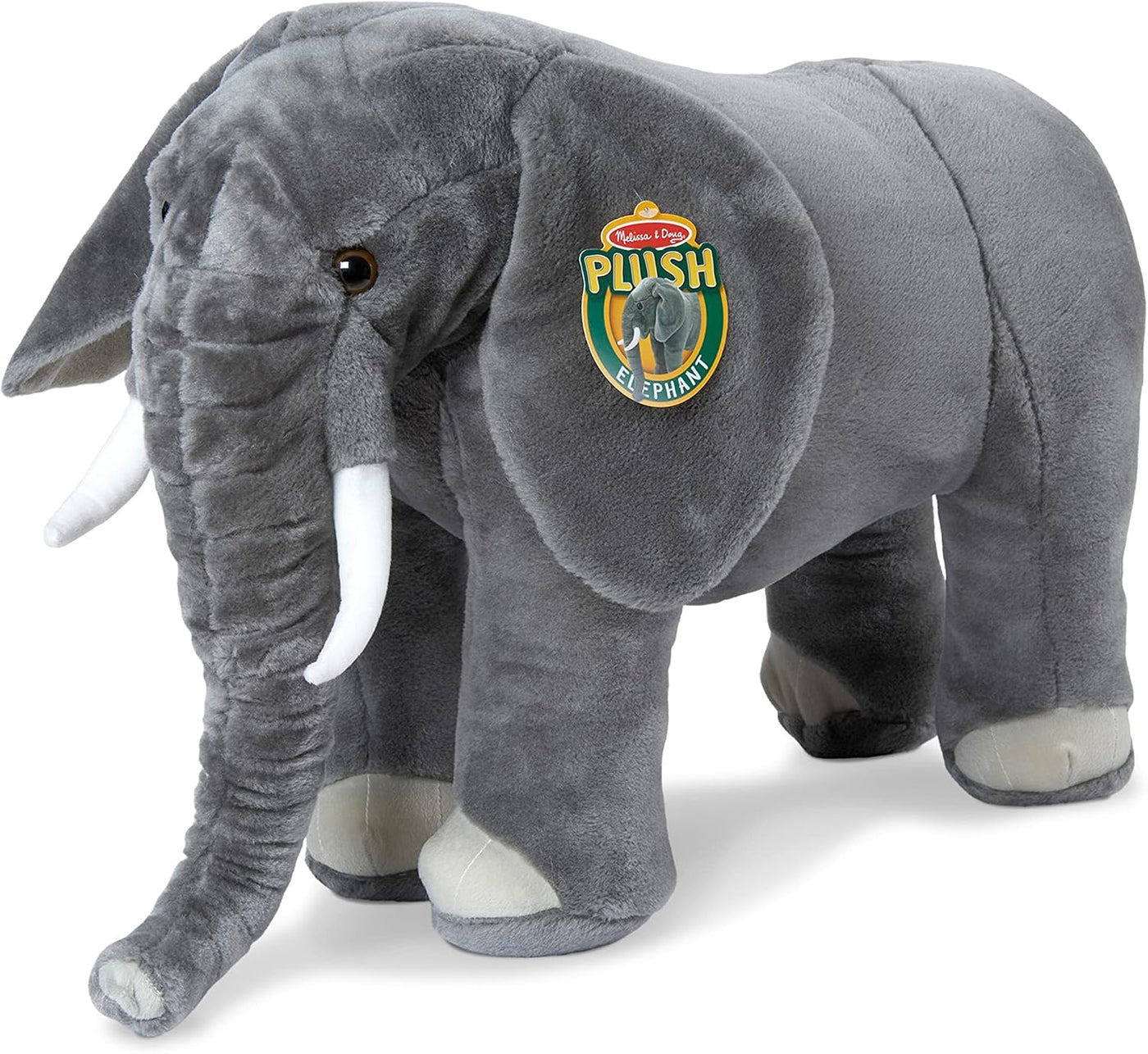 Melissa &amp; Doug Elefante gigante - Animal de peluche realista (m...