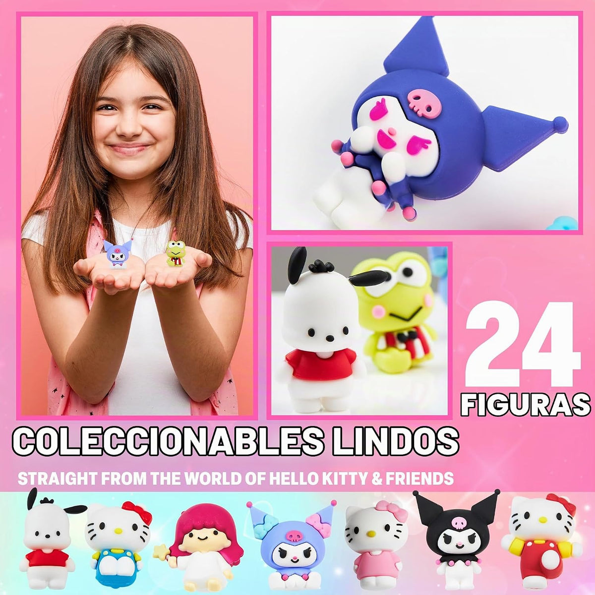 Caja de figuras sorpresa de Hello Kitty y amigos con 24 piezas de f...