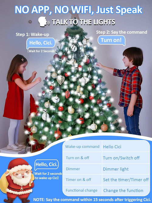 592 luces LED fáciles de árbol de Navidad, 10 pies, luces parpadean...