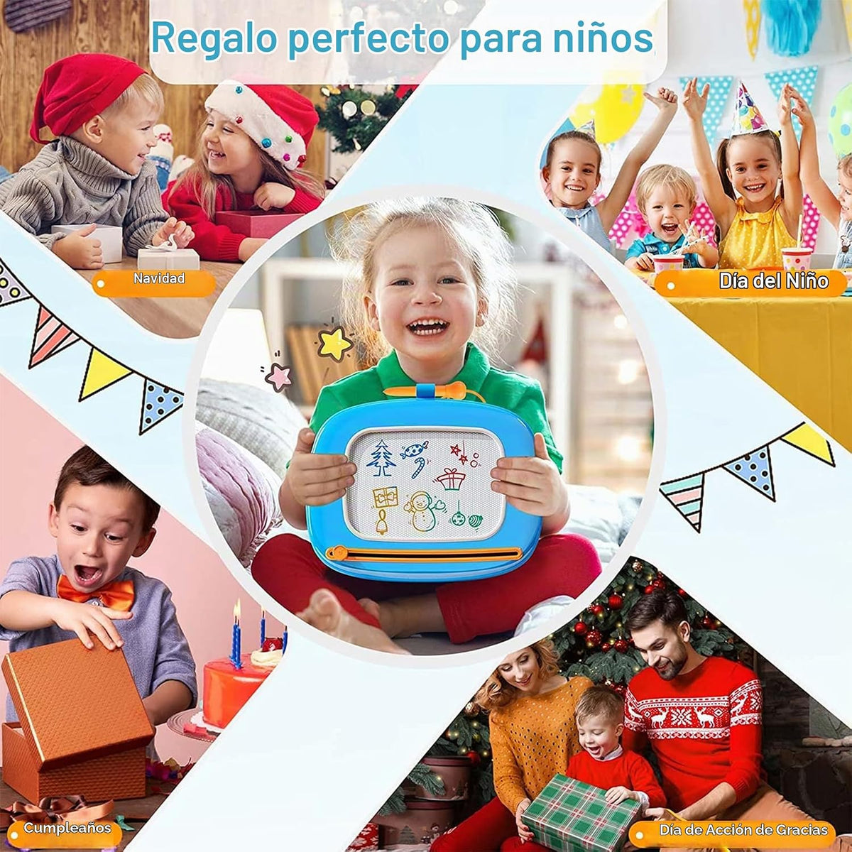 Kikidex Tablero magnético de dibujo, juguetes para niñas pequeñas p...