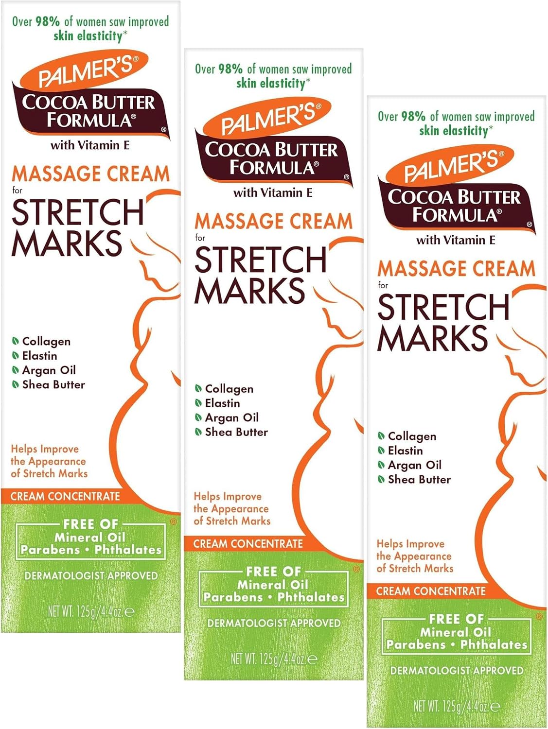 Crema de masaje de manteca de cacao Palmer's para estrías, 4.4...
