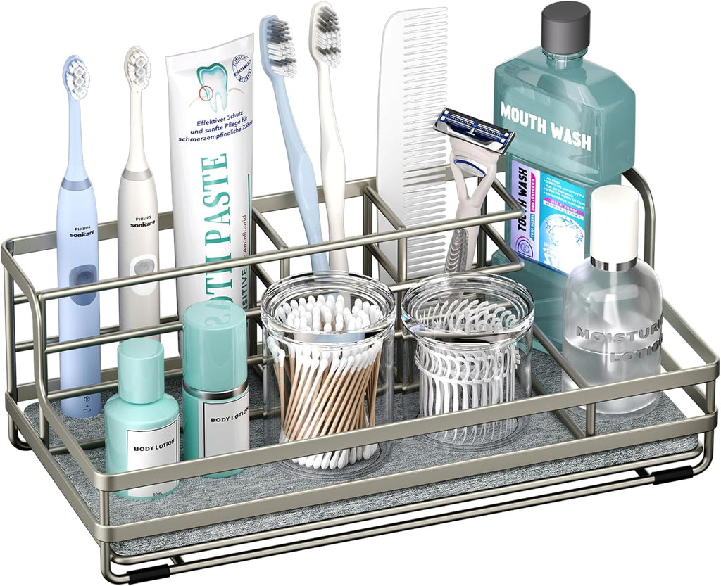 HapiRm Portacepillos de dientes para baño - Organizador de encimera...