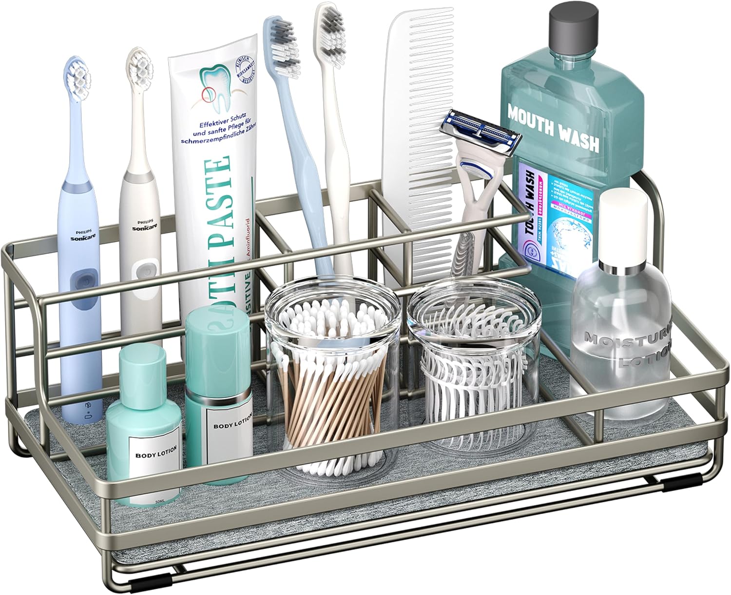 HapiRm Portacepillos de dientes para baño - Organizador de encimera...