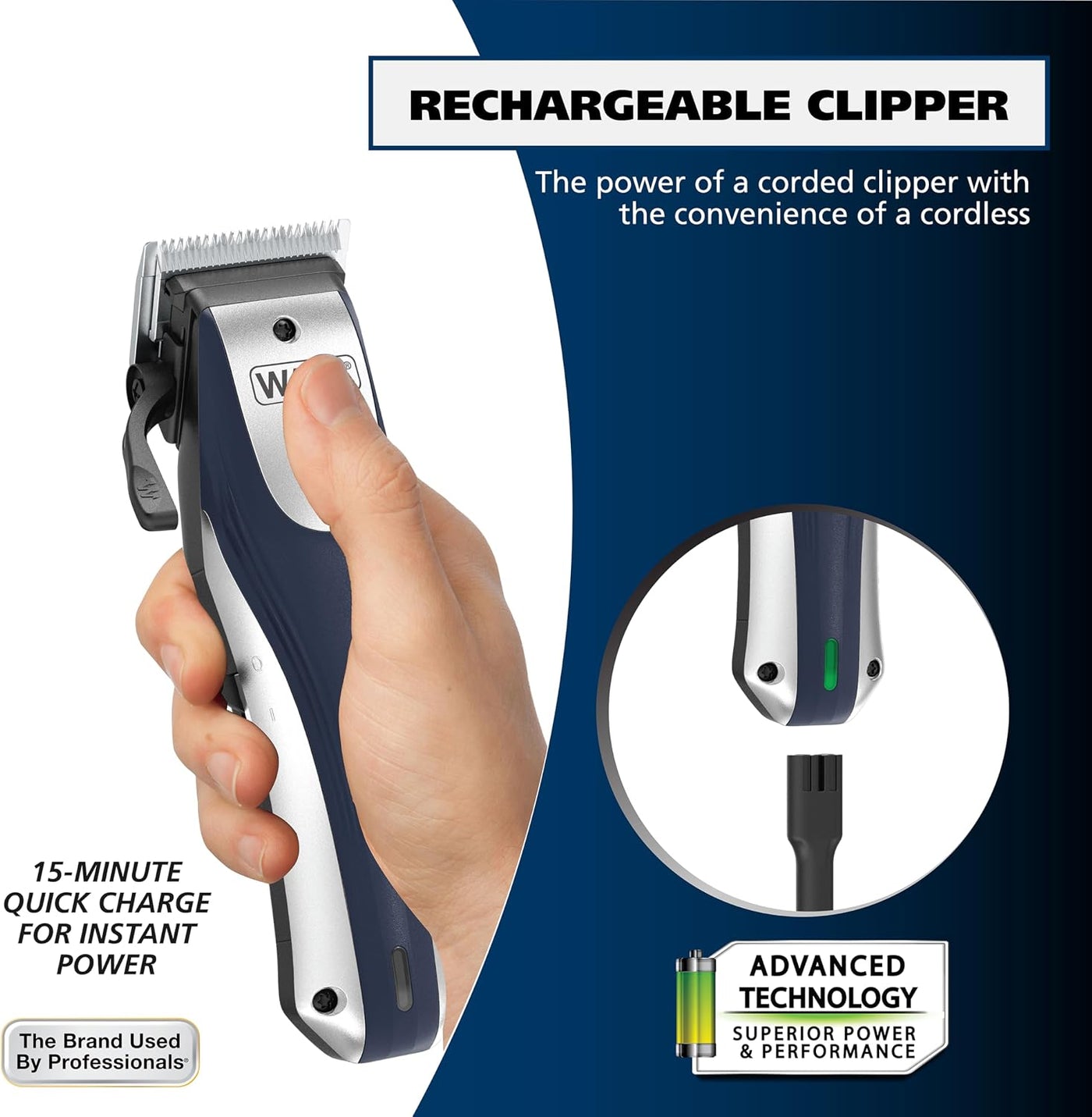 Wahl Cortapelos inalámbricos recargables de iones de litio para hom...