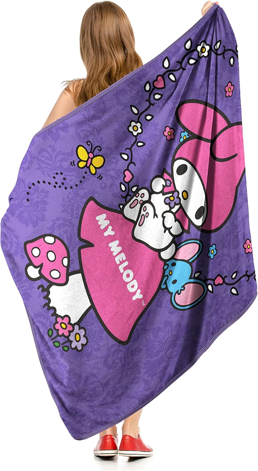 Northwest My Melody Micro Raschel - Manta de 46 x 60 pulgadas, péta...