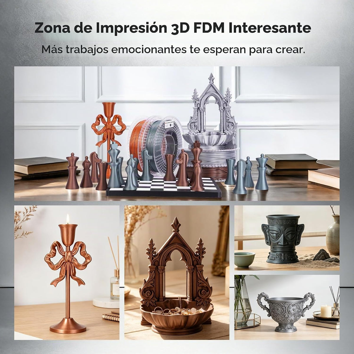 AMOLEN Paquete de filamento PLA para impresora 3D de ácido poliláct...