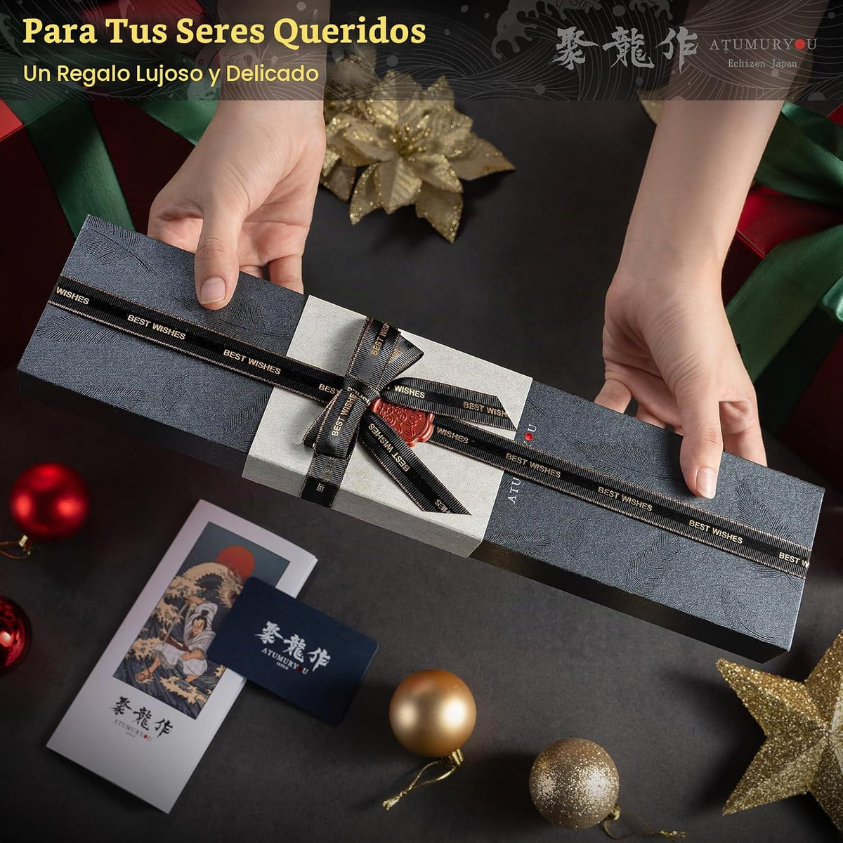 Cuchillo de chef japonés, cuchillo Santoku forjado a mano de 7 pulg...