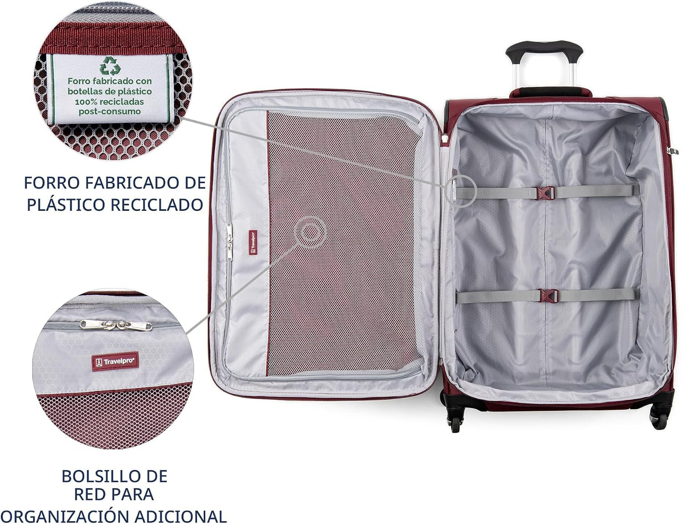 Travelpro Maxlite 5 | Girador de mano extensible de 21", Borgoñ...
