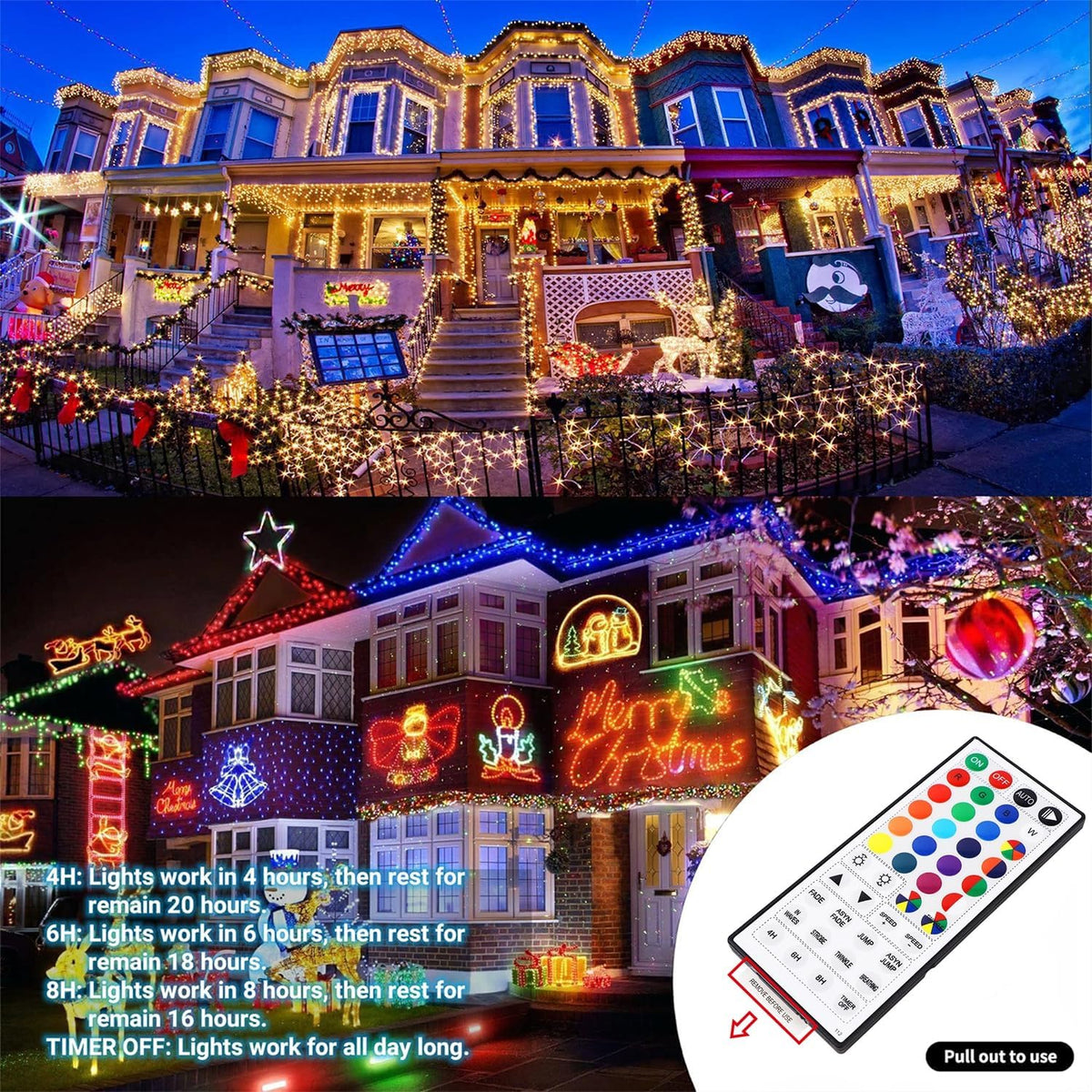 Iluminación del hogar 66 pies. Mini luces decorativas de Navidad de...