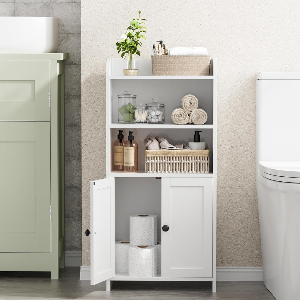 Homhedy Armario de almacenamiento de baño pequeño, almacenamiento i...