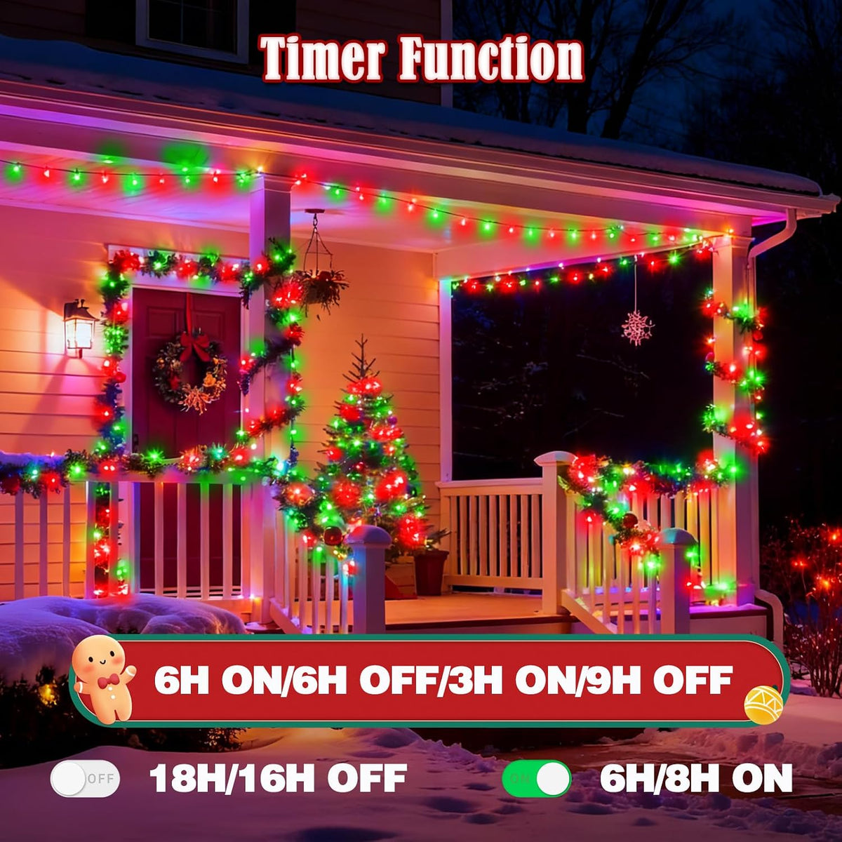 2026 Nuevas luces de cadena de Navidad inteligentes con control de...