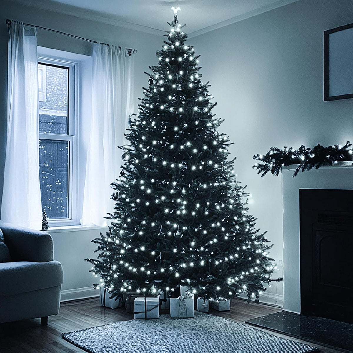 Dazzle Bright Luces para árbol de Navidad, 448 luces LED para decor...