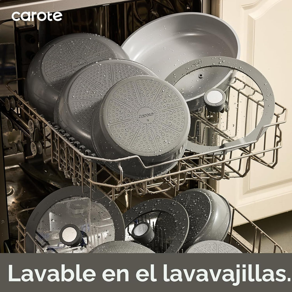 CAROTE Juego de utensilios de cocina de cerámica de 27 piezas, olla...