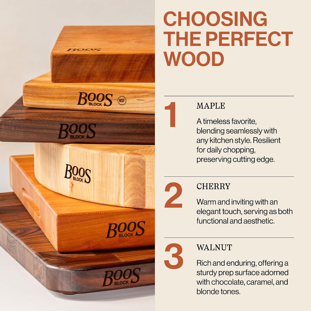John Boos R-Board Series Tabla de cortar rectangular de madera de a...