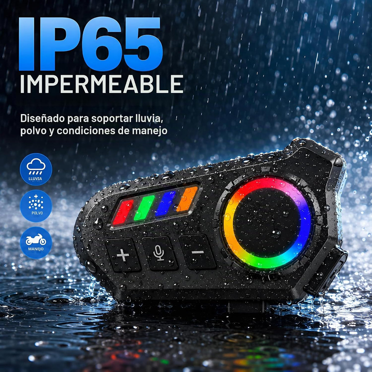 DVKIX Auriculares Bluetooth para casco de motocicleta, batería 40H,...