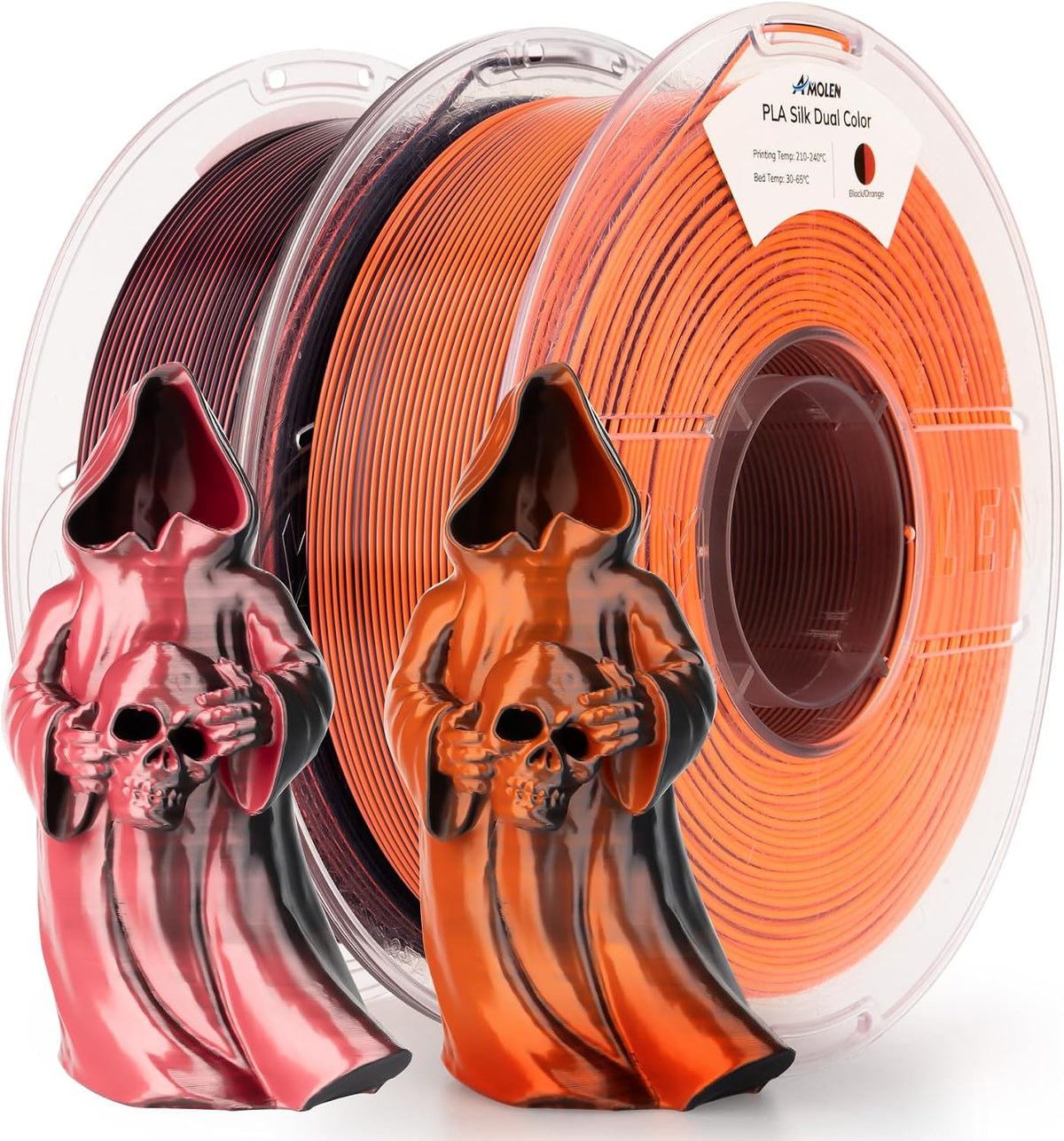 AMOLEN Paquete de filamento PLA de seda para impresora 3D de 4.4 lb...