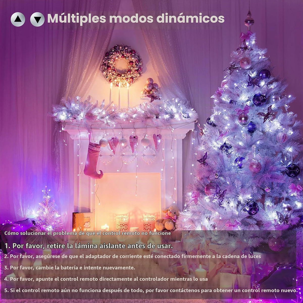Luces navideñas RGB Brizled, luces de Halloween anaranjadas y morad...