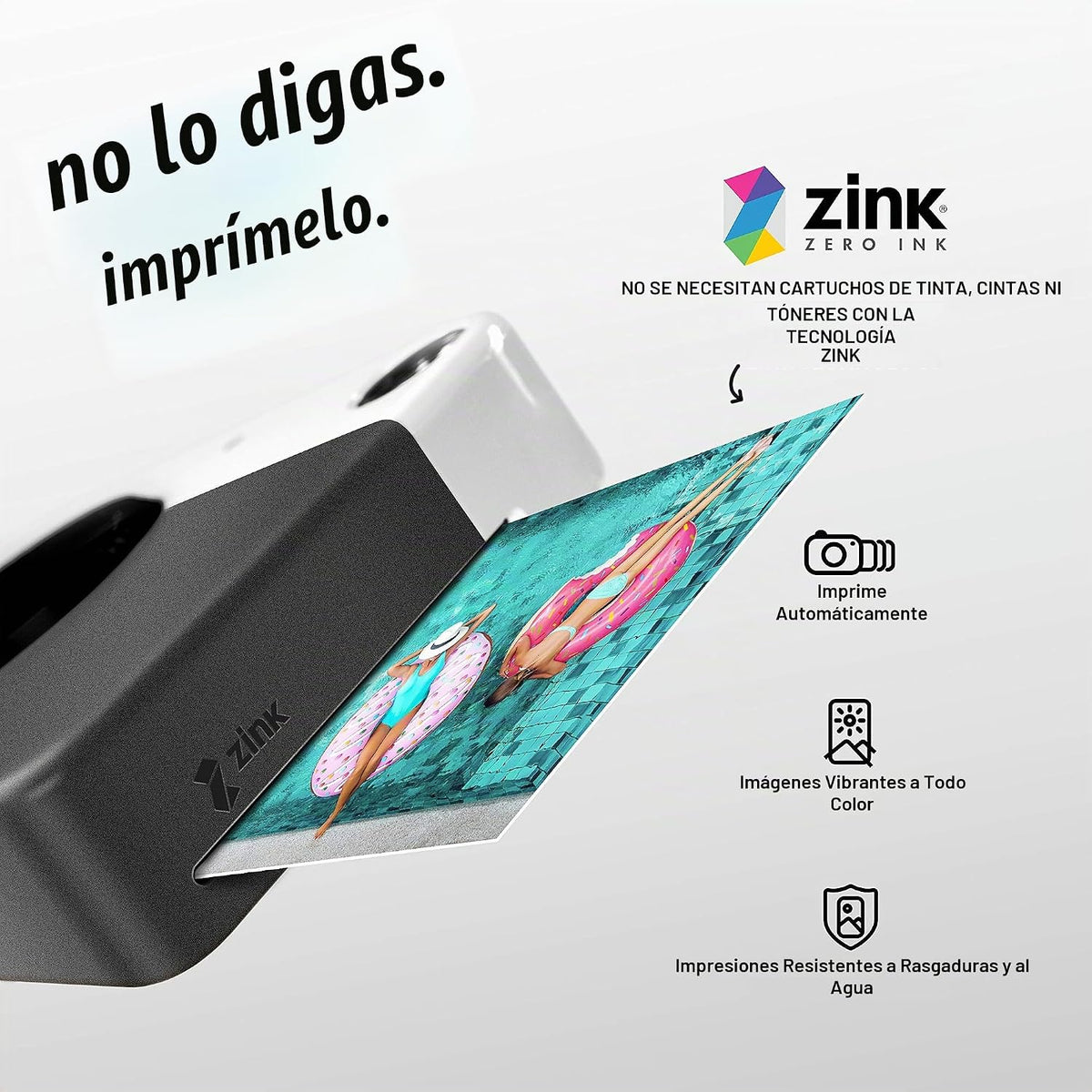 Cámara digital de impresión instantánea Kodak PRINTOMATIC (negra) c...
