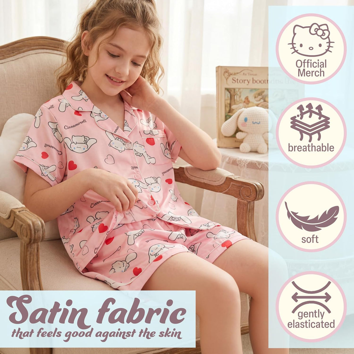 Get Trend Hello Kitty | Kuromi | Pusheen - Conjunto de pijama para...