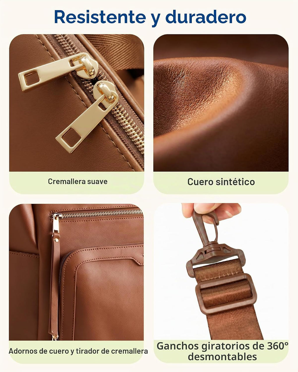 mommore Bolsa de pañales, bolsa de pañales grande con cambiador imp...