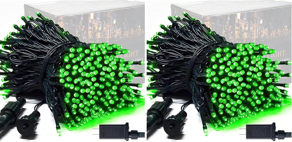 JMEXSUSS Guirnalda de 250 luces LED verdes, luces de Navidad de 91....