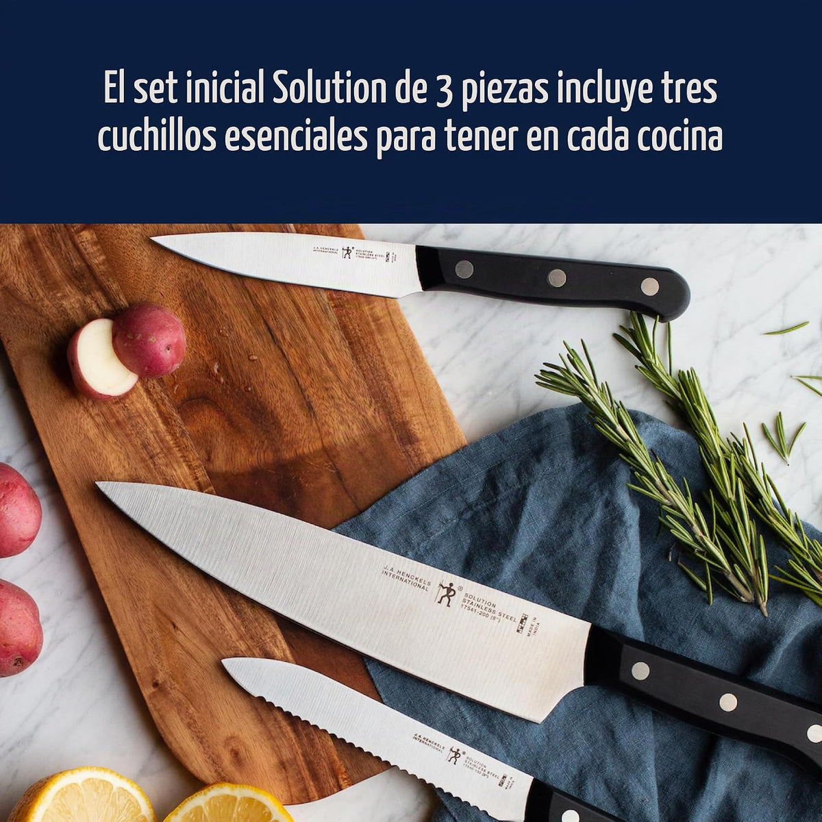 HENCKELS Solution - Juego de cuchillos para principiantes (3 piezas...