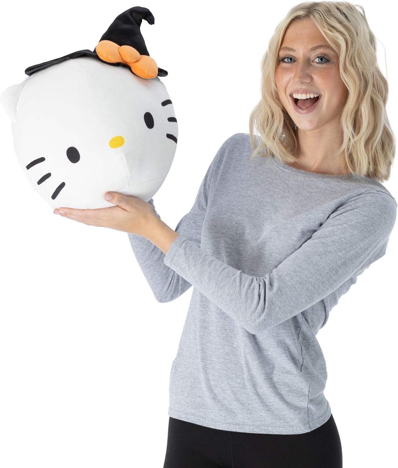 Northwest Sanrio Hello Kitty - Almohada de peluche de Halloween, br...
