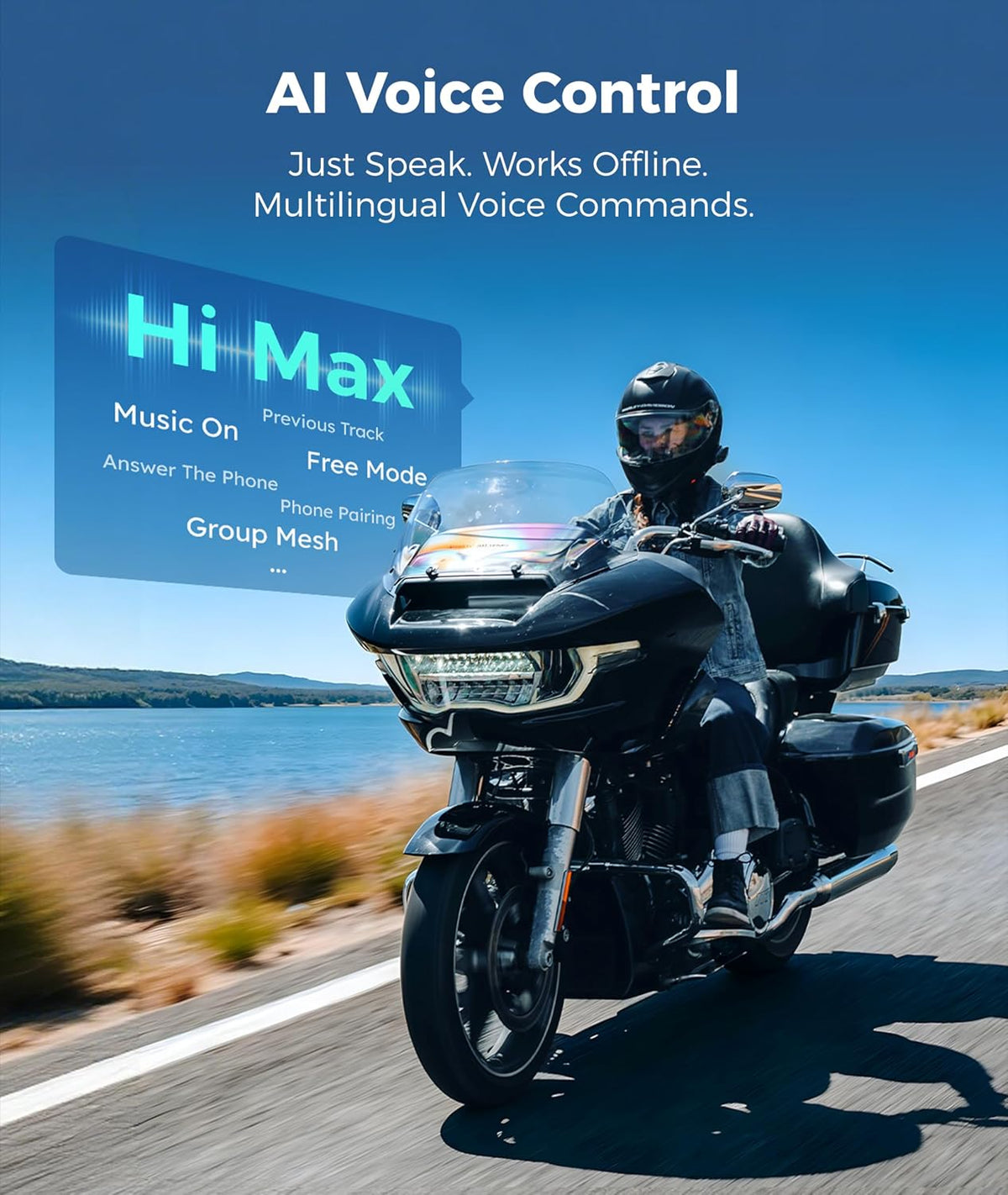 ASMAX F1s - Auriculares Bluetooth para motocicleta con control de v...