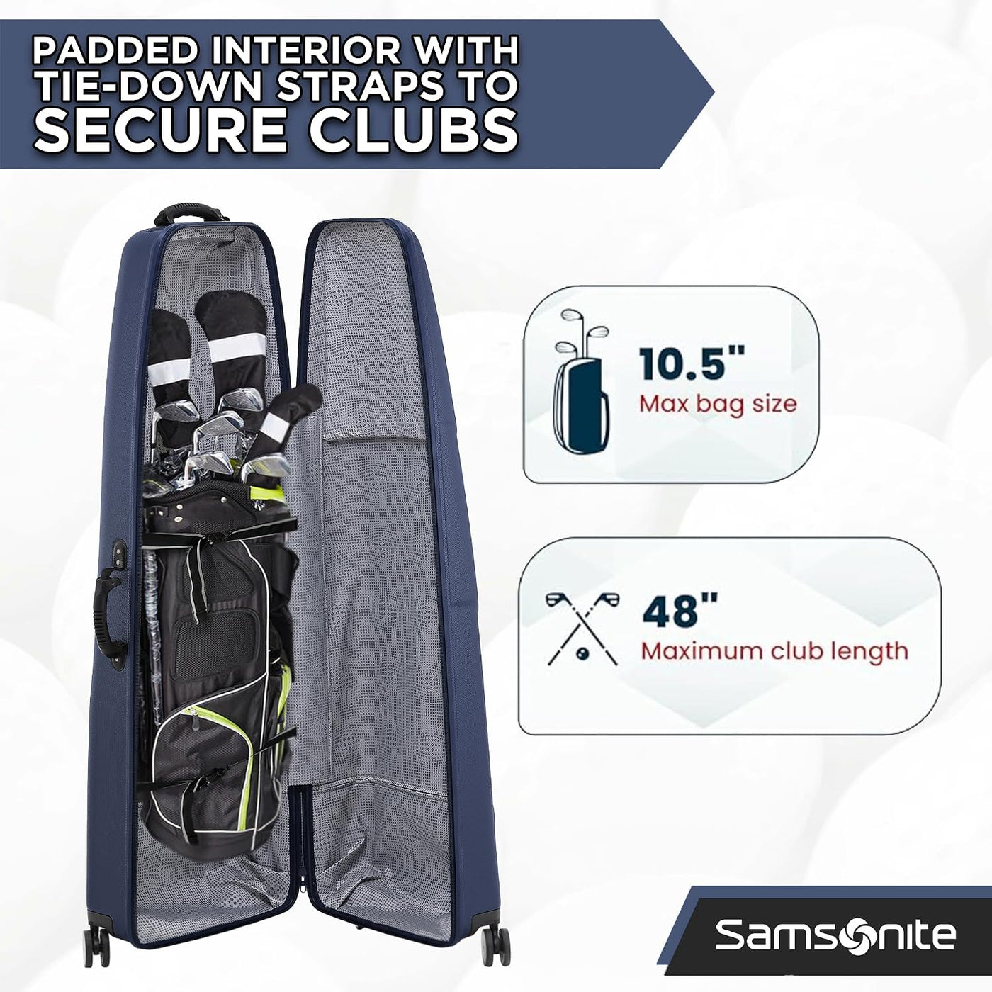 Samsonite Tour Deluxe - Funda rígida para golf, bolsa de viaje de g...