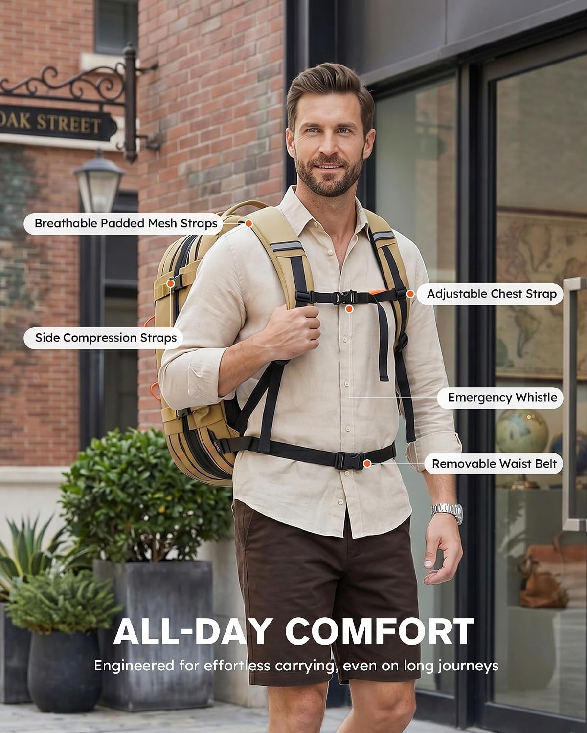 Tolaccea Mochila de viaje para laptop, mochila de mano para hombres...