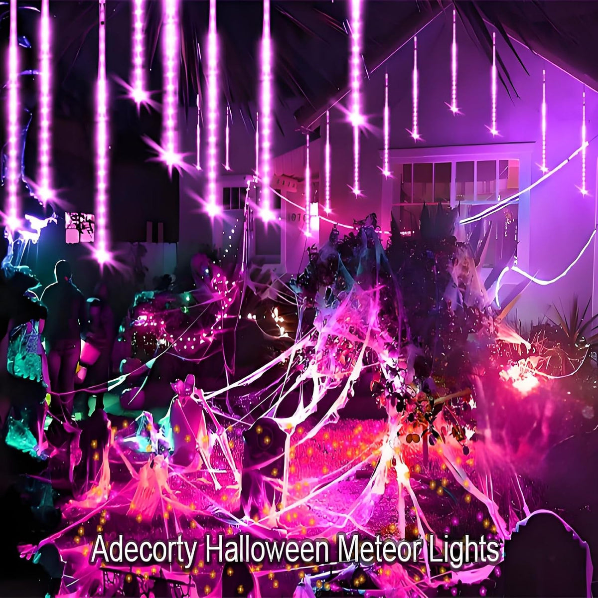 Adecorty Luces de Halloween al aire libre, decoraciones de Hallowee...