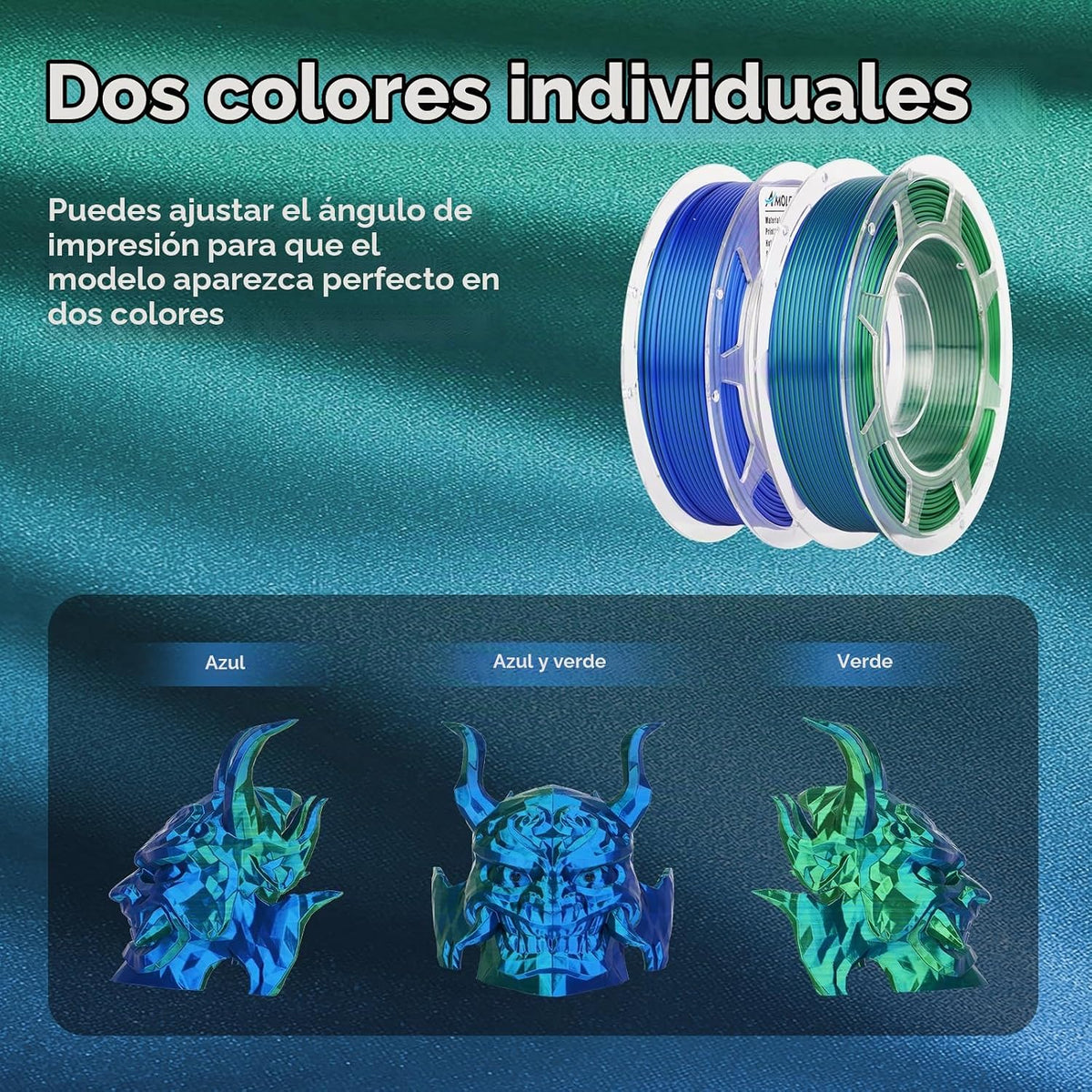 AMOLEN - Paquete de 4 carretes de filamento de ácido poliláctico de...