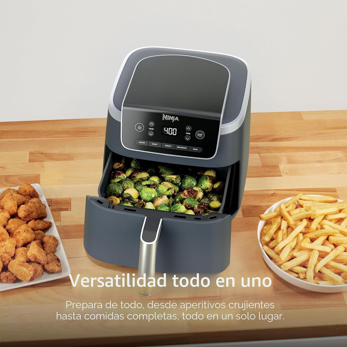 Ninja Air Fryer Pro, 5 cuartos de galón, 5 en 1, Cyberspace, AF142B...