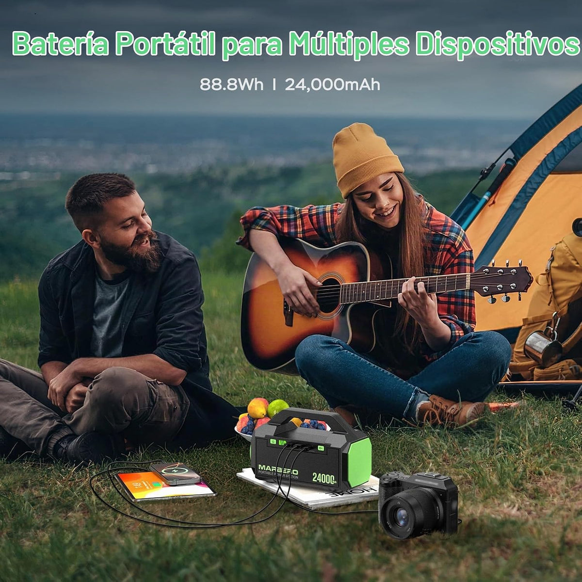 MARBERO 88Wh generador solar DC portátil central eléctrica para aca...