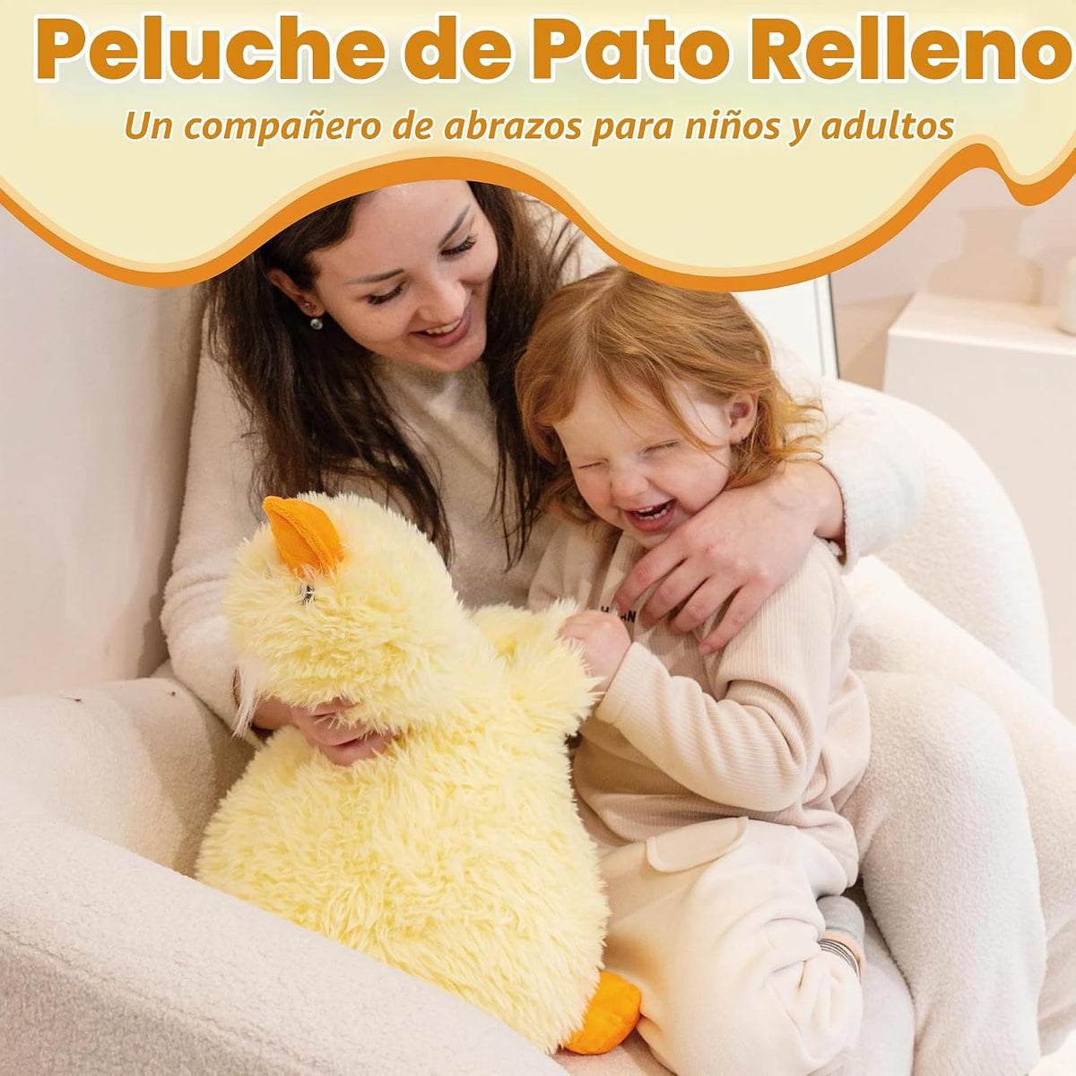 Jrystar Animales de peluche de pato amarillo de 24", juguetes d...