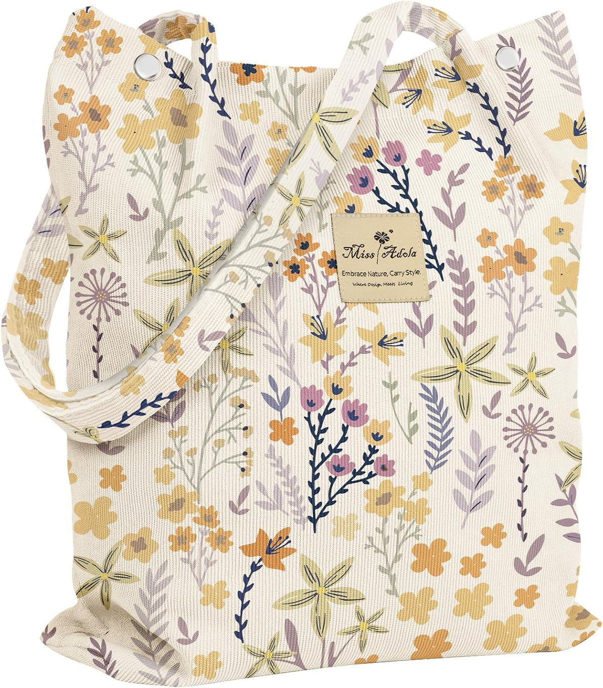 Miss Adola Bolso tote de pana para mujer con diseño estético | Hebi...