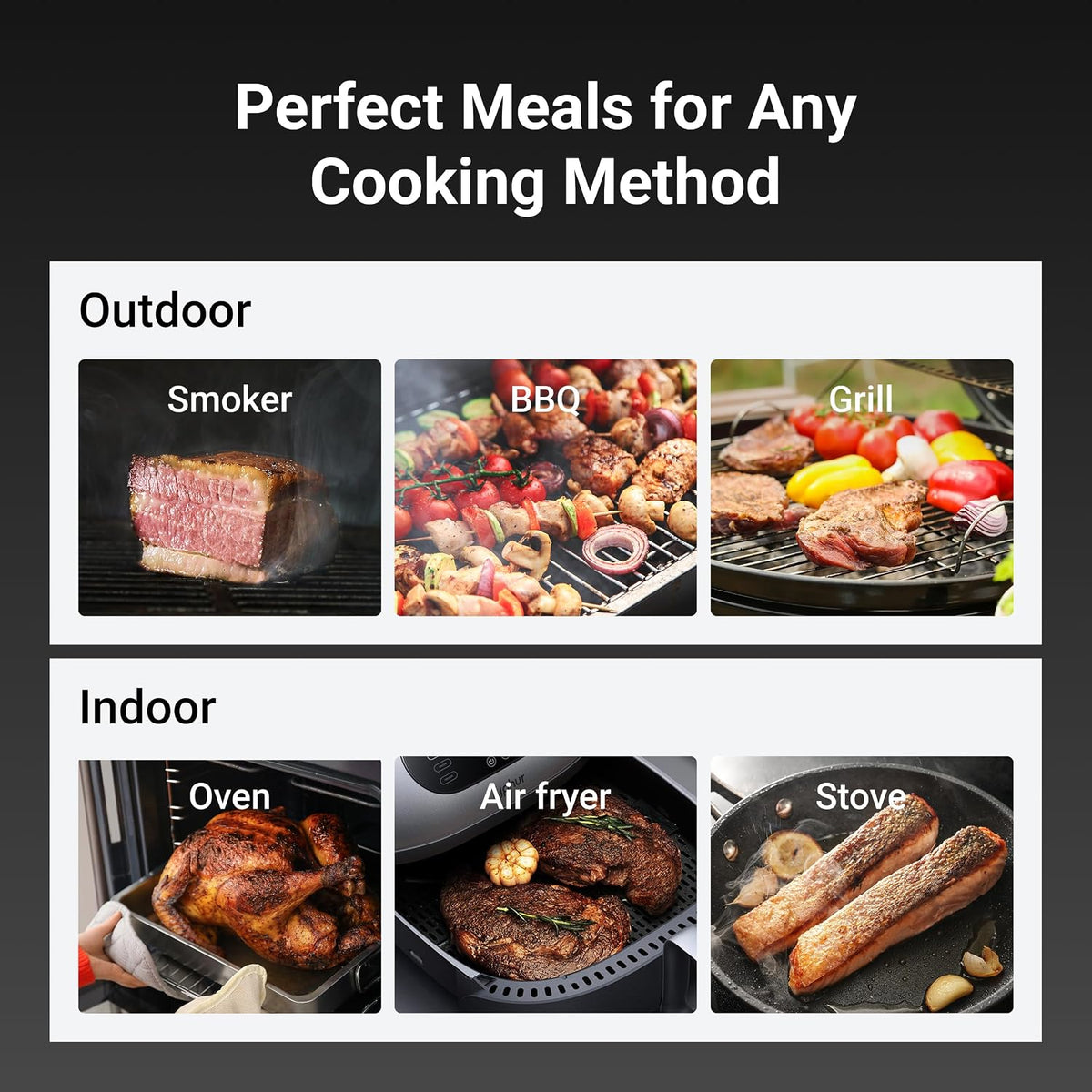 Termómetro inalámbrico para carne ThermoMaven Sub-1G, termómetro Wi...
