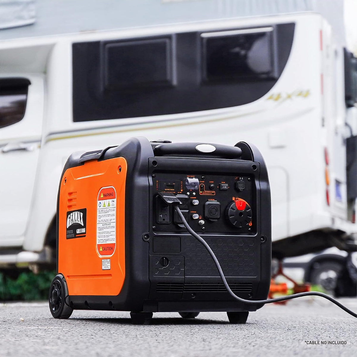 GENMAX Generador portátil, motor de gas ultra silencioso de 5500 W,...