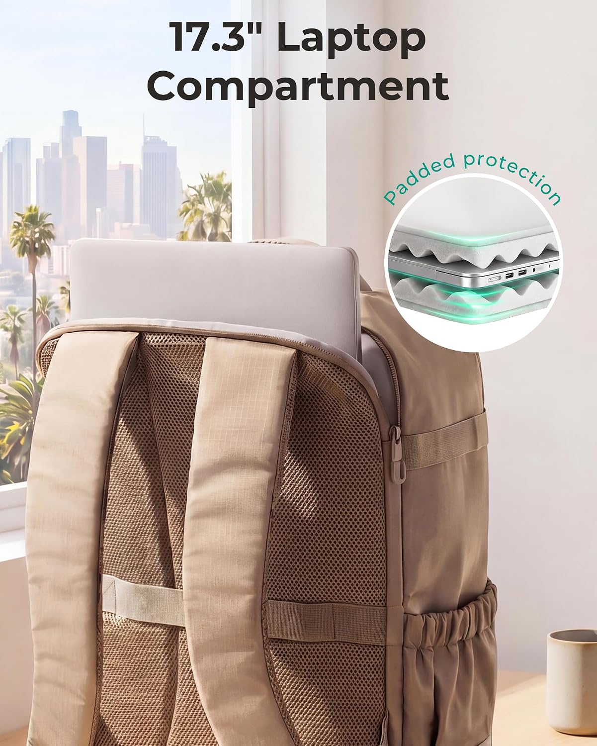 Mochila de viaje BAGSMART para mujeres y hombres, mochila de transp...