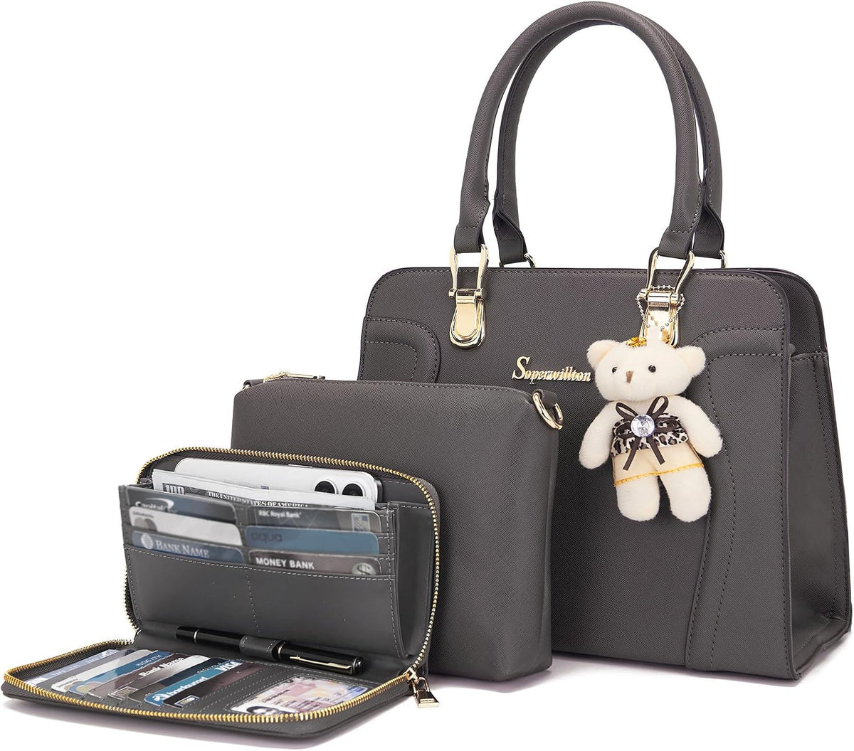 Soperwillton Monederos para mujer, bolso cruzado de hombro, asa sup...