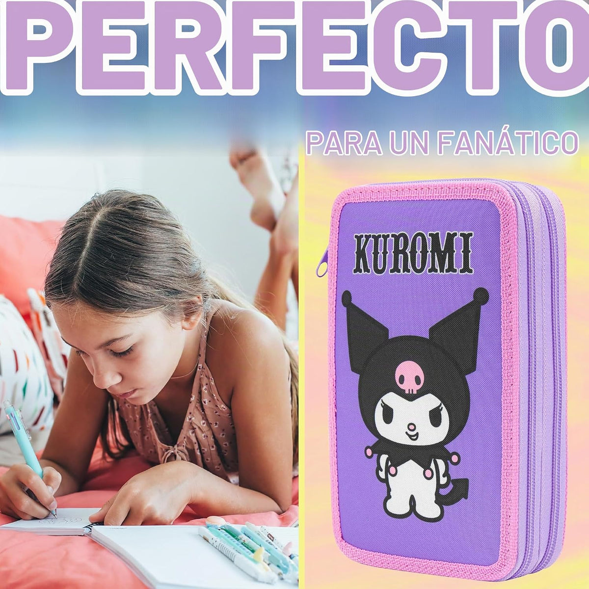 Hello Kitty Sanrio - Estuche para lápices de colores para niños, ma...