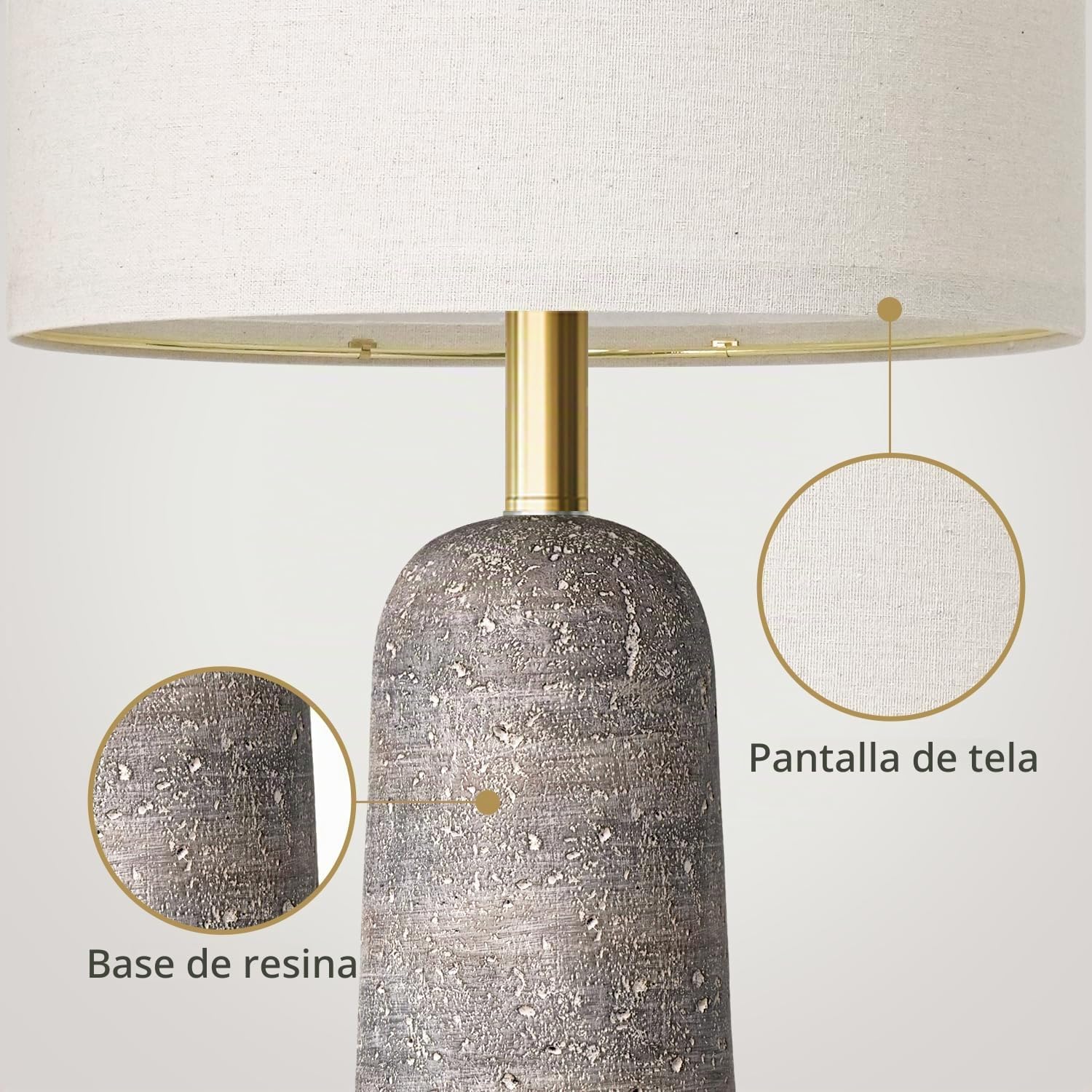 BOBOMOMO Juego de 2 lámparas de mesa modernas de 27.25 pulgadas, lá...